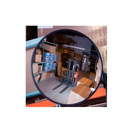 Vision Metalizers Round Acrylic Convex Mirror, Outdoor, 12" Dia., 160 Degree Viewing Angle OC1200